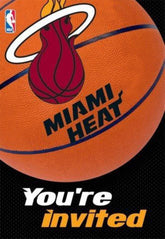 Miami Heat NBA Invitation & Thank You Cards (3.88" x 5.63") - Premium Multicolor Cardstock & Eye-catching Designs, Perfect For Game Day Celebrations & Themed Parties - Pack Of 16